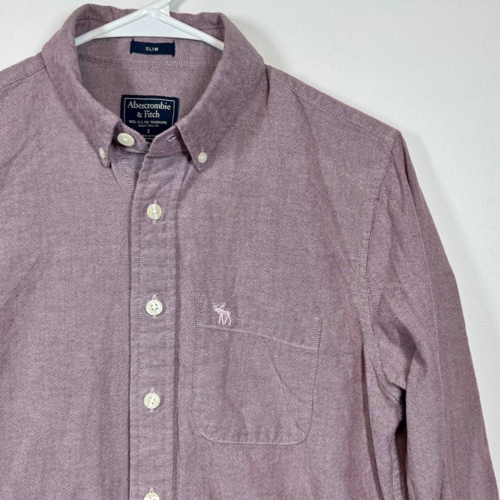 Abercrombie & Fitch Button‎ Down Shirt Slim Fit Casual Dress Shirt Sz Small